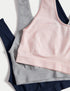 Marks & Spencer "3pk Seamless Non Wired Crop Tops"